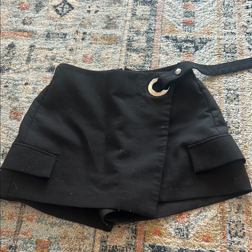Bershka Black Shorts with Covering